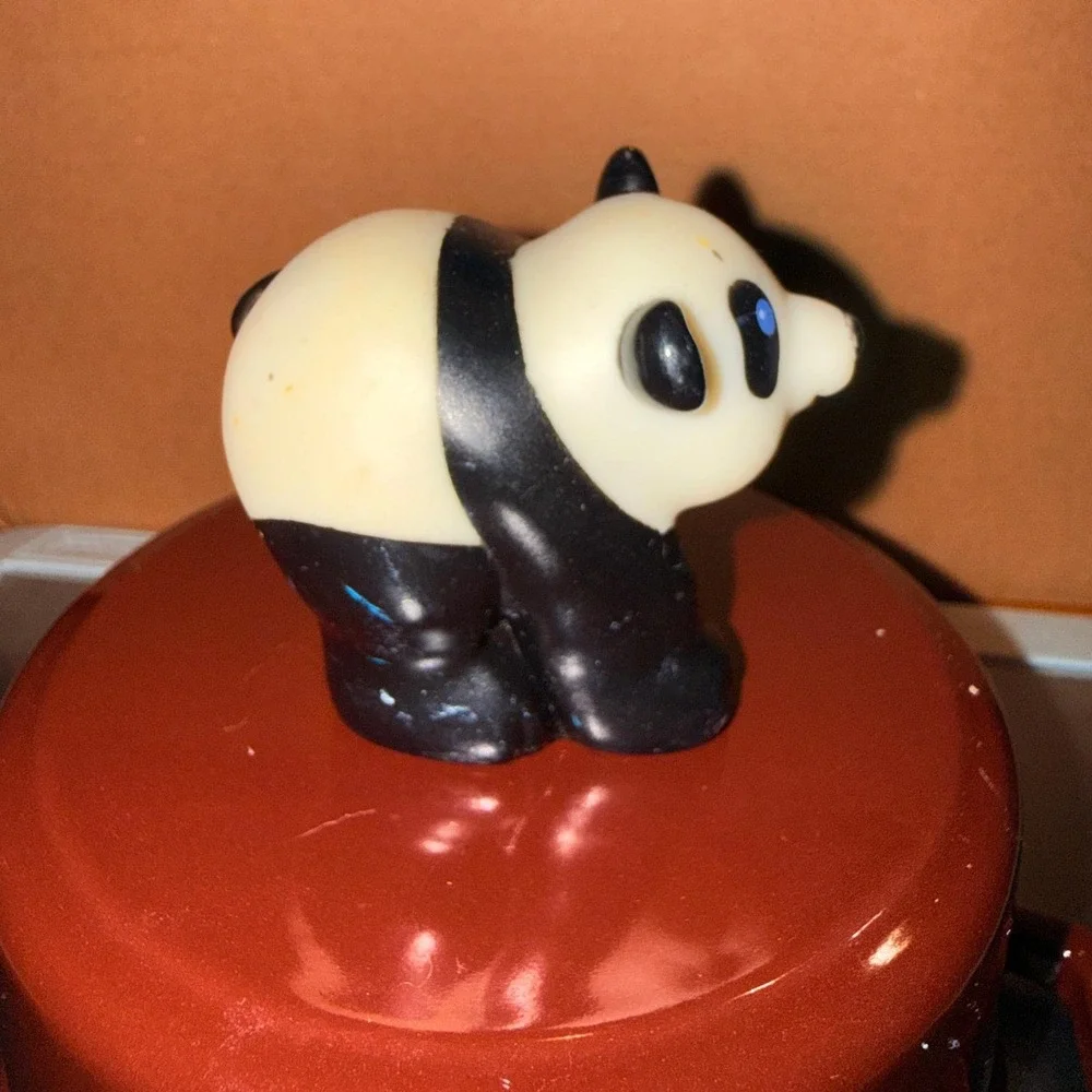 Fisher Price Little People Panda Bear Kids OS Black White Good 2002 Mattel Toy